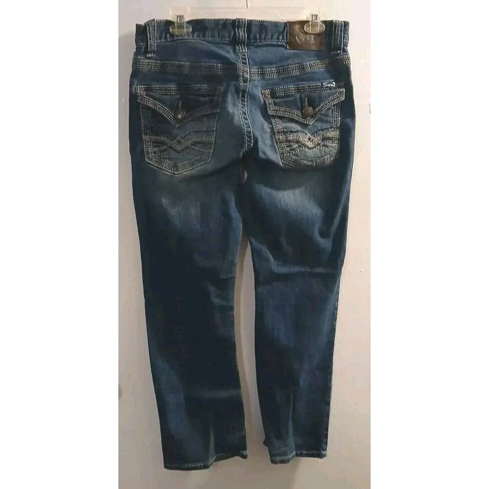 Seven 7 Mens Straight Jeans Premium Denim Blue size 32 W X 30 L 26 Inseam